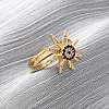 Brass Micro Pave Cubic Zirconia Finger Rings RJEW-S636-01G-2