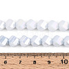 Anti-Tarnish Electroplate Glass Beads Strands GLAA-T025-8mm-14C-4