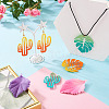 24Pcs 12 Style Gradient Spray Painted Iron Pendants IFIN-TA0001-50-7