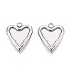 304 Stainless Steel Pendant Cabochon Settings For Enamel STAS-Q525-15P-1