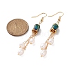 Flower Alloy Enamel Dangle Earrings EJEW-TA00232-4