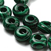 Synthetic Malachite Beads Strands G-P536-A19-01-4