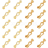 Brass S-Hook Clasps KK-HS0002-04G-1