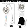 1Pc Heat Transfer Alloy Angel Wing Hanging Ornaments HJEW-BBC0001-15-2
