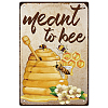 Vintage Metal Tin Sign AJEW-WH0189-170-1