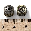 Tibetan Style Brass Micro Pave Cubic Zirconia Beads KK-M284-53AB-3
