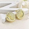 Brass Stud Earrings for Women EJEW-U035-01G-2