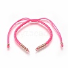 Nylon Cord Braided Bead Bracelets Making BJEW-F360-FRG11-1