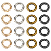 24Pcs 4 Colors Alloy Spring Gate Rings FIND-HS0001-26A-1