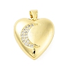 Rack Plating Brass Micro Pave Clear Cubic Zirconia Pendants KK-A208-04G-03-1