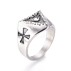 304 Stainless Steel Signet Rings for Men RJEW-D073-27-AS-2