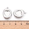 304 Stainless Steel Pendant Cabochon Settings STAS-T075-24P-3