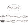 Tarnish Resistant 304 Stainless Steel Crown Link Chains CHS-F015-01P-2