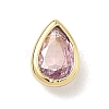Teardrop Brass Micro Pave Cubic Zirconia Cabochons KK-P345-13G-B01-1