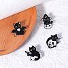 4Pcs 4 Style Halloween Cat Enamel Pin JEWB-SZ0001-98-4