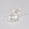 925 Sterling Silver Half Hoop Earrings EJEW-F265-06S-2