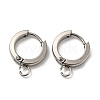 Tarnish Resistant 201 Stainless Steel Huggie Hoop Earrings Findings STAS-A167-01J-P-1