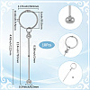 10Pcs Iron Bar Beadable Keychain Clasps AJEW-SC0003-89P-2