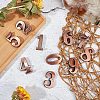 SUPERFINDING 40Pcs Number 0~9 ABS Plastic Mirror Wall Stickers DIY-FH0002-41R-5