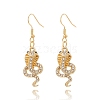 Snake Alloy Dangle Earrings PW-WG93261-01-3