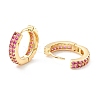 Cubic Zirconia Chunky Hinged Huggie Hoop Earrings for Women EJEW-P196-21G-3