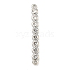 Brass Pave Cubic Zirconia Three Flat Round Links Connector Charms KK-P277-52D-A-2