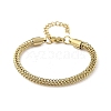 304 Stainless Steel Rope Chain Bracelets for Women BJEW-F488-08G-2