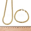 304 Stainless Steel Box Chain Necklaces & Bracelets Sets SJEW-D091-12G-5