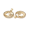 Brass Micro Pave Cubic Zirconia Pendants KK-E068-VC066-3