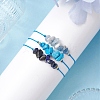 3Pcs 3 Styles Gemstone Braided Bead Bracelets BJEW-JB11146-01-3