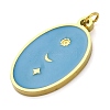 Ion Plating(IP) 304 Stainless Steel Enamel Pendants STAS-Z104-04G-2