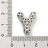 Platinum Plated Brass Micro Pave Cubic Zirconia Pendants KK-L073-001P-Y-3