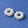 Brass Micro Pave Cubic Zirconia European Beads KK-C157-09A-S-2
