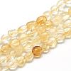 Natural Citrine Beads Strands G-R445-8x10-16-1