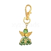 Angel Glass & Alloy Pendant Decorations HJEW-MZ00360-10-2