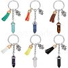  Synthetic & Natural Gemstone Bullet Keychain KEYC-NB0001-43-1