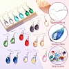 304 Stainless Steel Teardrop Dangle Earrings EJEW-YW00007-3