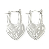 Non-Tarnish 304 Stainless Steel Hoop Earrings for Women EJEW-S227-38P-1