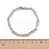 304 Stainless Steel Paperclip Chain Bracelets for Women Men BJEW-F488-58P-5