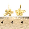 Brass Micro Pave Clear Cubic Zirconia Stud Earring Findings LS-KK-Z099-01G-02-3