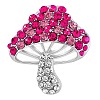 Cubic Zirconia Mushroom Brooch JBR102A-1