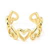 Rack Plating Brass Open Cuff Ring  for Women RJEW-Q770-30G-1