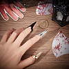  15Pcs 3 Colors Iron Finger Nail Tip Claw Rings MRMJ-NB0001-24-3