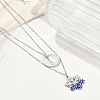 304 Stainless Steel Double Layered Necklaces NJEW-P320-14G-01-3