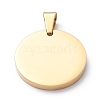 Ion Plating(IP) 304 Stainless Steel Pendants STAS-Z027-01G-G-3