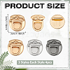 12Pcs 3 Colors Iron Bag Tuck Lock Clasp IFIN-ME0001-27-2