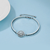 Sunflower Stainless Steel Link Bracelets for Women LO1950-1