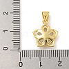 Rack Plating Brass Micro Pave Cubic Zirconia Pendants KK-G513-17G-3