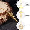 CRASPIRE 2Pcs Brass Coil Dowsing Pendulums FIND-CP0001-29-4