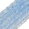 Transparent Crackle Glass Beads Strands GLAA-NH0001-04G-1